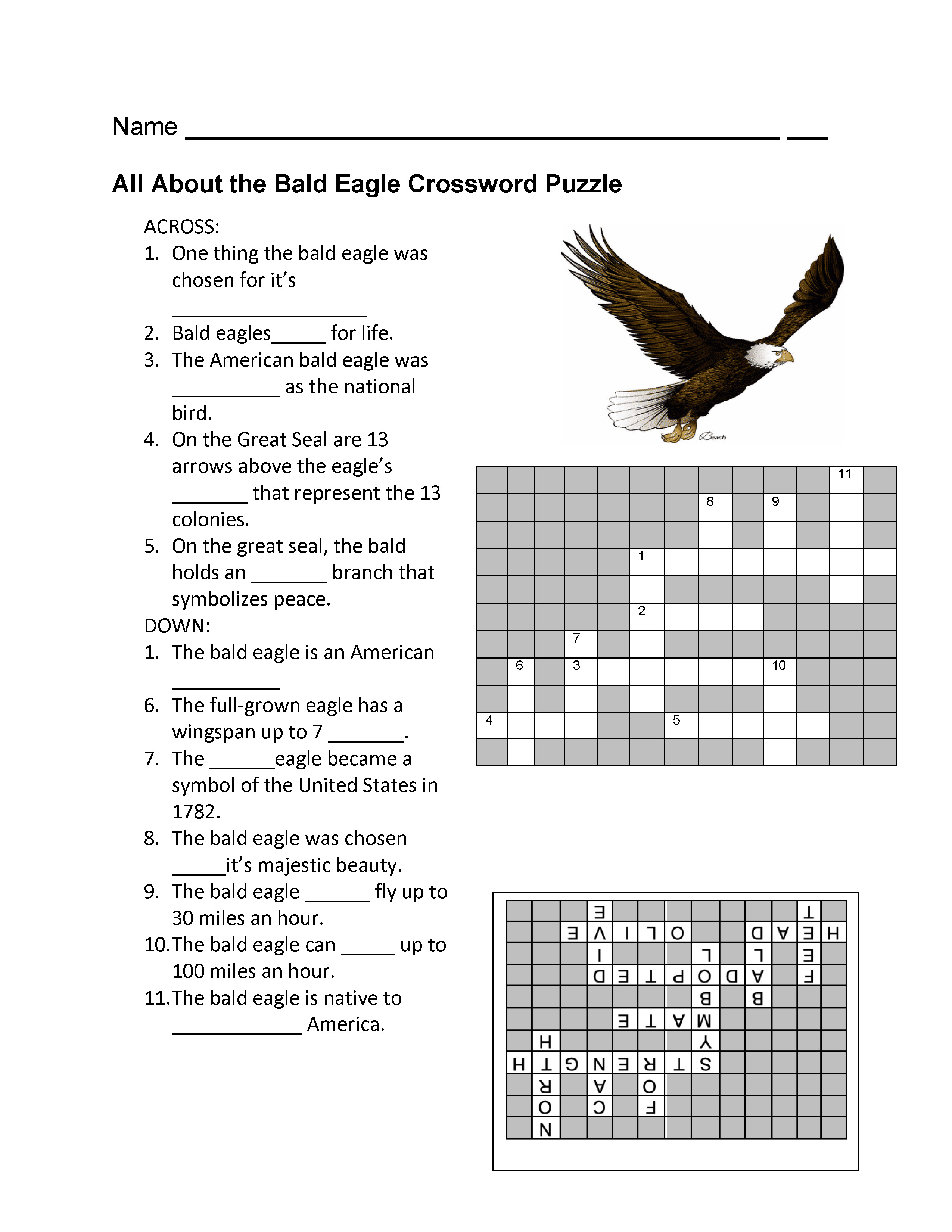 Double Eagle Plus Three Crossword